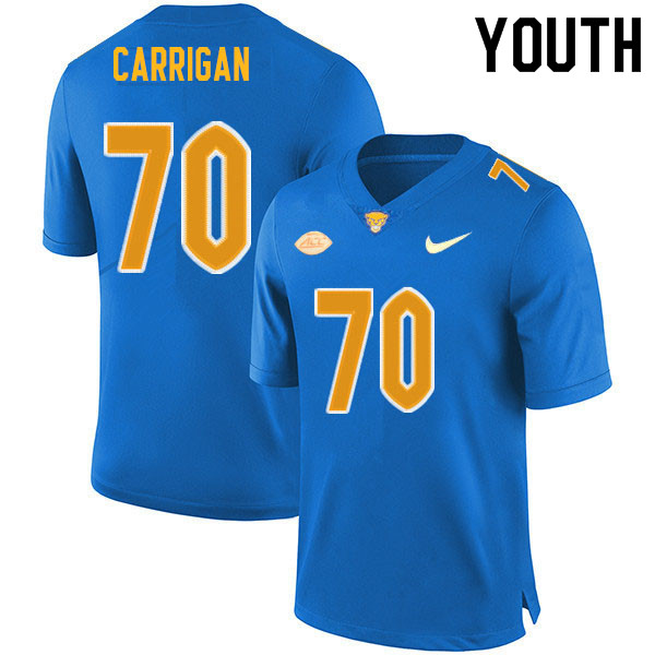 Youth #70 Grant Carrigan Pitt Panthers College Football Jerseys Sale-Royal